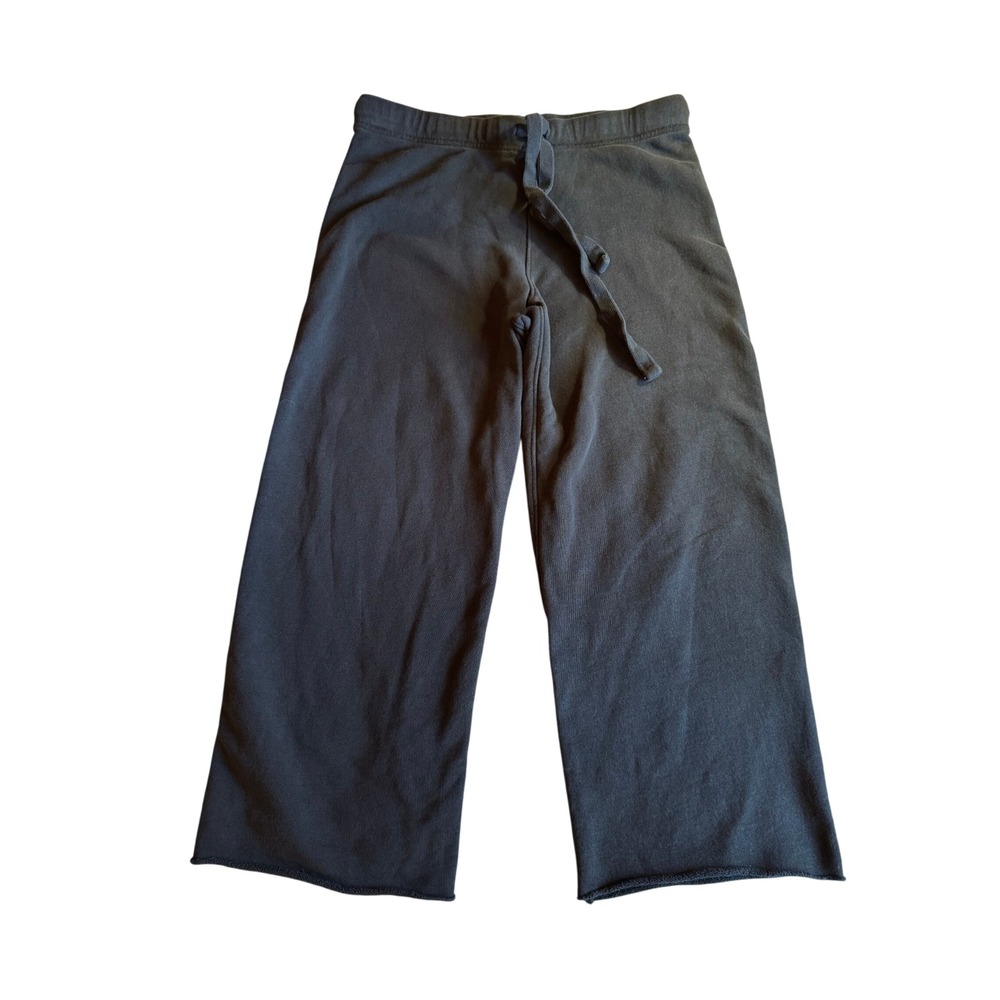 Frank and Eileen Catherine Favorite Sweatpant Navy Blue Wide Leg Cotton Cropped